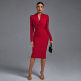 Samara - Vestido Sofisticado de Manga Longa