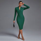 Samara - Vestido Sofisticado de Manga Longa