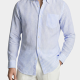 Camisa de Rayas Portofino - Azul Claro