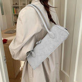 Bolsa Baguette Adora em Suede