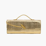 Bolsa Branca em Couro com Textura de Crocodilo