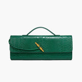 Bolsa Branca em Couro com Textura de Crocodilo