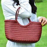 Bolsa Tote Bianca em Couro Trançado Artesanal