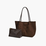Cheska Suede Tote Bag with Included Pouch