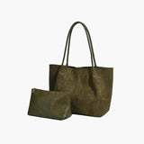Cheska Suede Tote Bag with Included Pouch