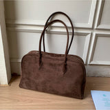 Bolsa de Ombro Jenny em Suede