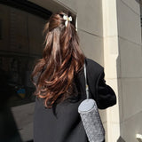 Bolsa Jessica Trançada em Suede