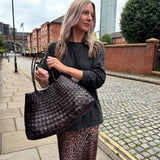 Bolsa Média Trançada em Couro Vegano - Estilo Marissa