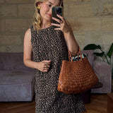 Bolsa Média Trançada em Couro Vegano - Estilo Marissa