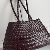 Bolsa Média Trançada em Couro Vegano - Estilo Marissa