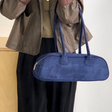 Bolsa Baguette Pauleen em Camurça