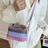 Bolsa Transversal Raphaela em Ráfia Trançada