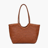 Elegante Bolsa Trançada em Couro Sintético