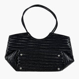 Elegante Bolsa Trançada em Couro Sintético