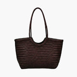 Elegante Bolsa Trançada em Couro Sintético