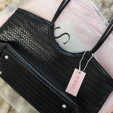 Elegante Bolsa Trançada em Couro Sintético