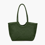 Elegante Bolsa Trançada em Couro Sintético