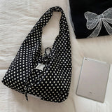 Saco Hobo Reversível Sheila com Estampa de Bolinhas
