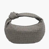 Geantă Medie din Suede Vegan cu Design Împletit