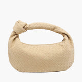 Geantă Medie din Suede Vegan cu Design Împletit