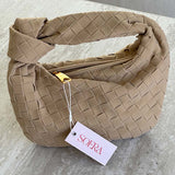 Mini Suede Woven Bag