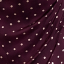 Vestido Midi Floral com Mangas de Borboleta e Estampa de Bolinhas Burgundy