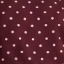 Blusa com gola de babados e estampa de bolinhas em tons de burgundy