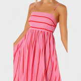 Isabel - Vestido Longo com Estampa Listrada