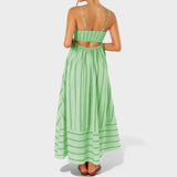 Isabel - Vestido Longo com Estampa Listrada